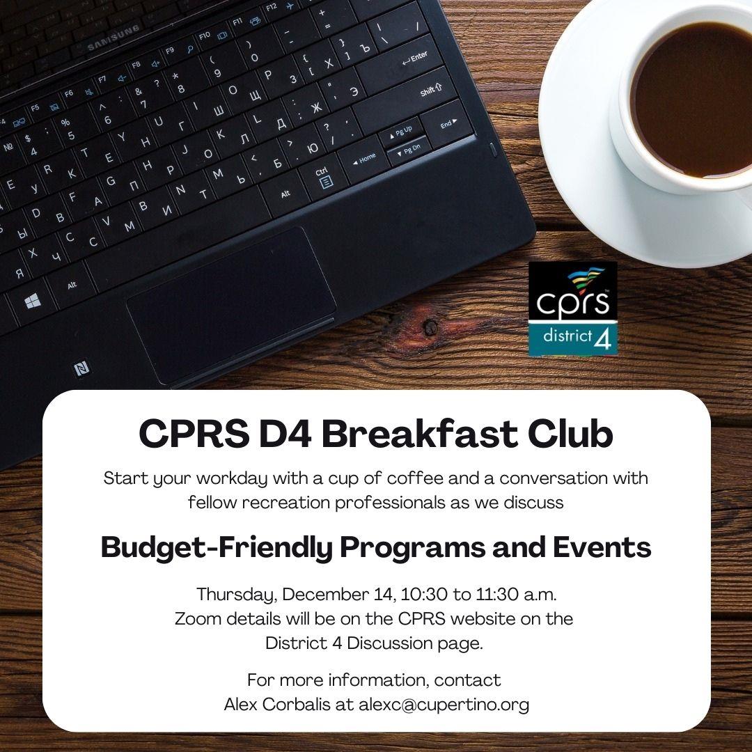December Breakfast Club: Budget-Friendly Programs and Events | District 4