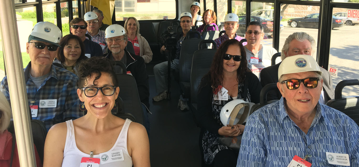 Costa Mesa Sanitary District people on bus