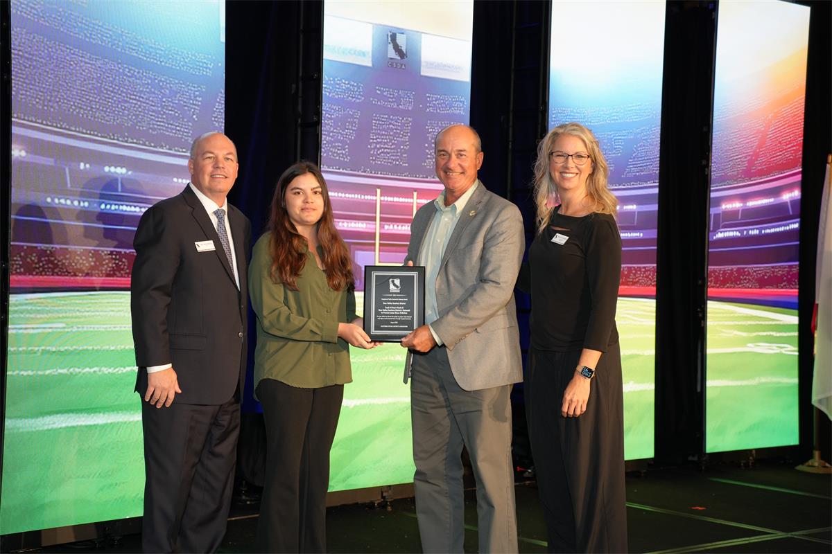 Ross Valley Sanitary District officials accept the CSDA award for Exceptional Public Outreach and Advocacy