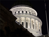 California State Capitol at night
