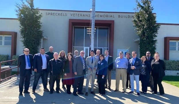Rivas group photo at Spreckels Veterans Memorial Building