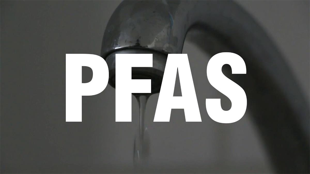 PFAS with water faucet behind