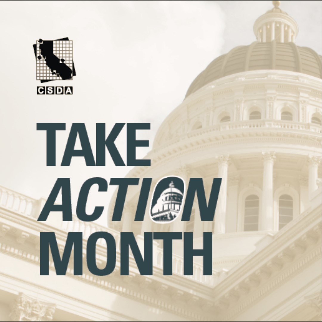 take action month text over image with capitol