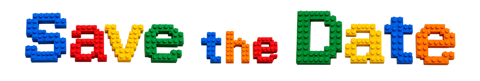 Save the Date made out of Legos