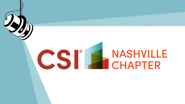 Spotlight shining on logo