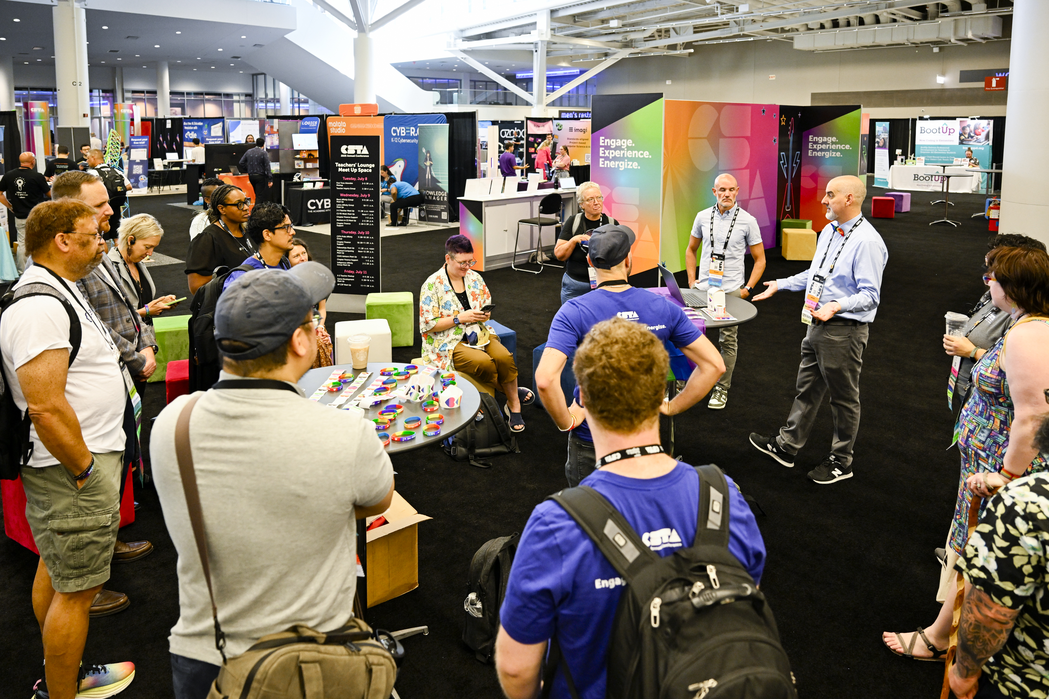 Pride Affinity Group meetup at CSTA Annual Conference 2025.