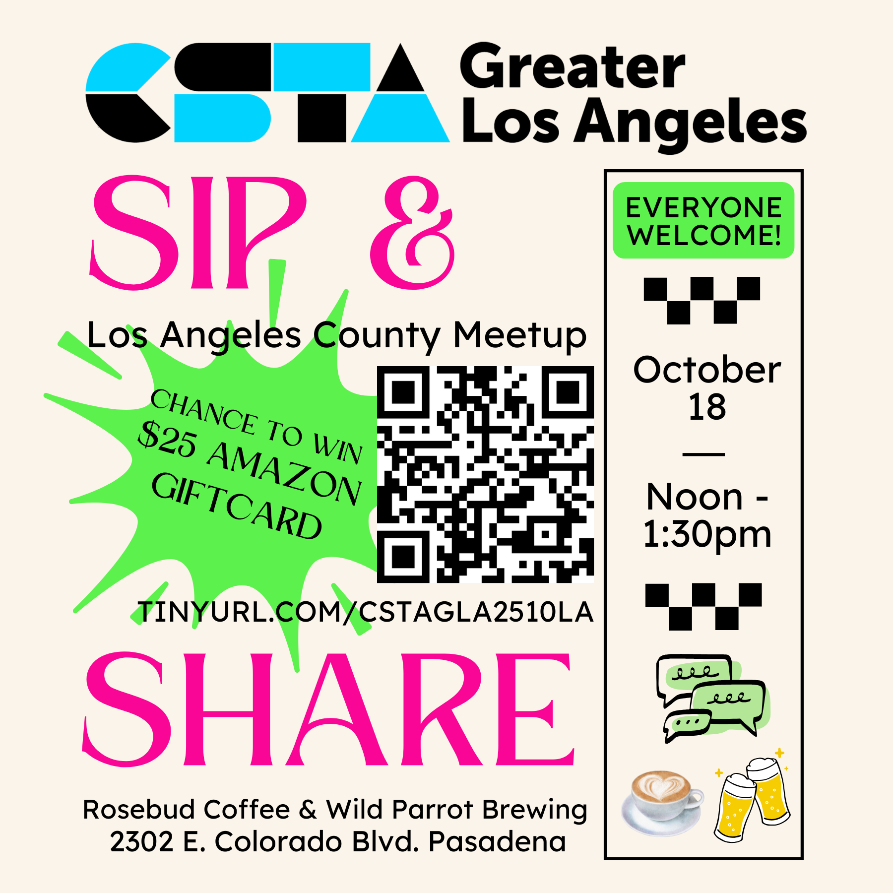 CSTA GLA Los Angeles County Fall 2025 Meetup - Details in text included in this event.