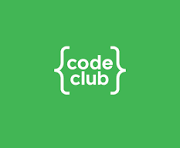 Green and White logo of Code Club