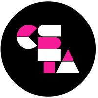 CSTA Logo CSTA logo with pink and white letters