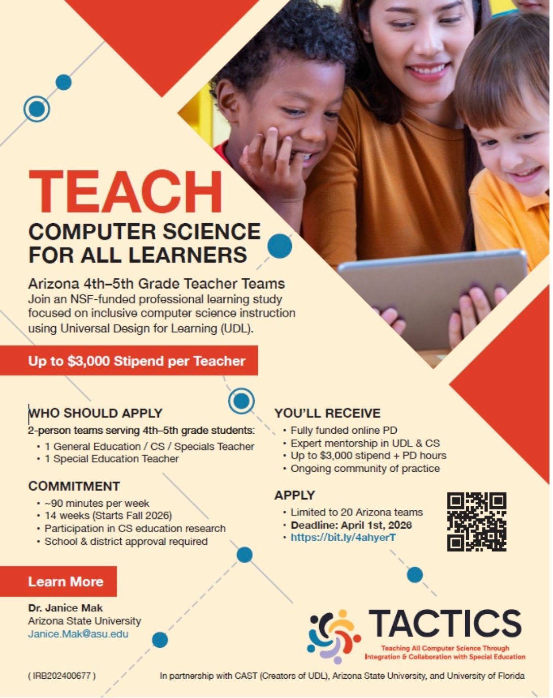 Computer Science TACTICS 2026 Flyer