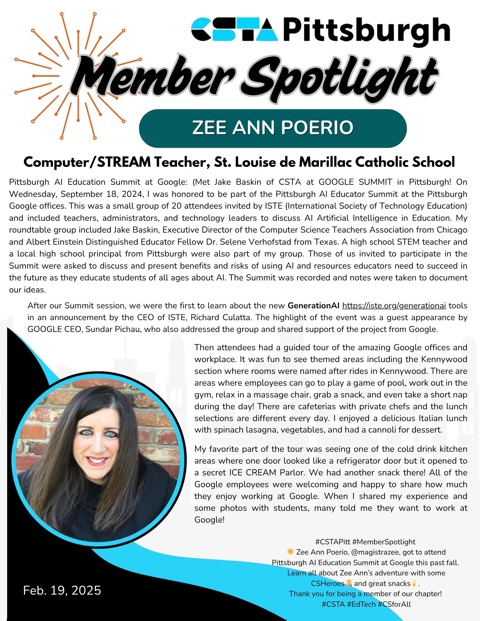 Current Member Spotlight Zee Ann Poerio page 1