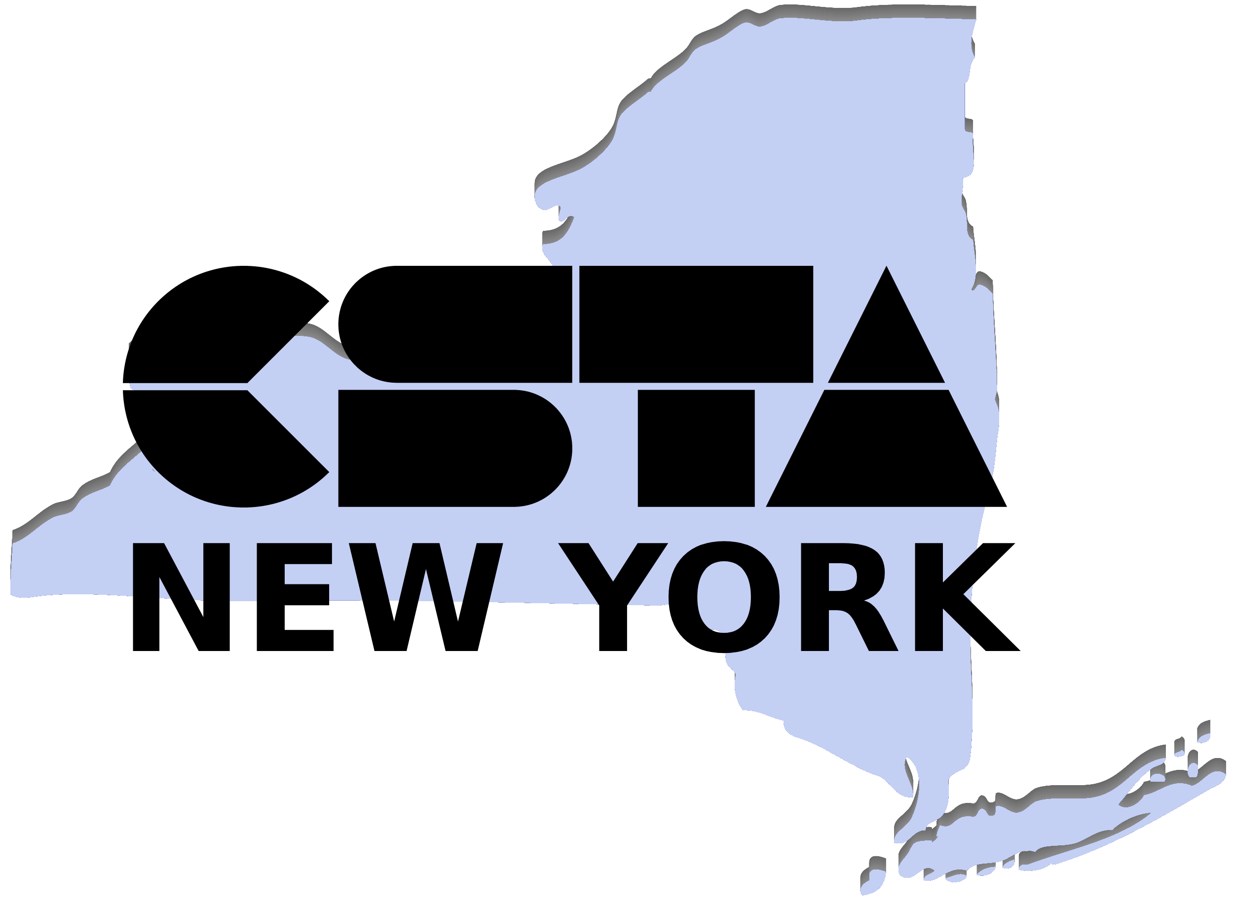 Map of New York with CSTA logo