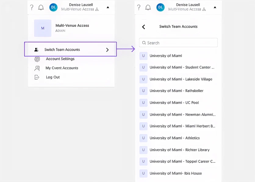 multiple venues example image