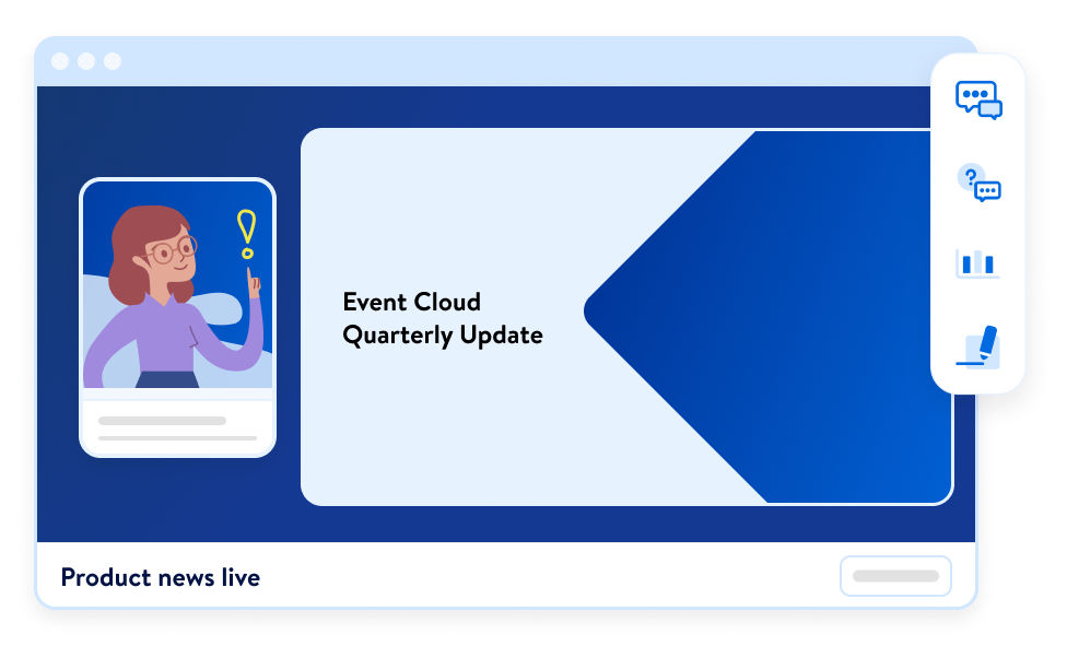 Illustration of a video player inside of a browser window