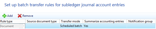 Batch transfer rule
