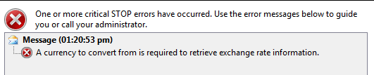 Error msg when posting AP invoice Error msg when posting AP invoice