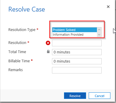 Resolution Type Resolution Type