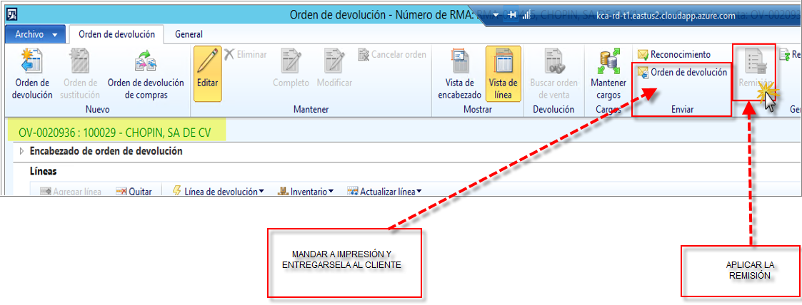 Devolución 10 Remisionar