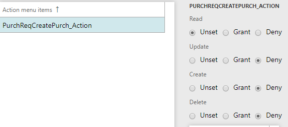 Purchase Requisition Create Deny