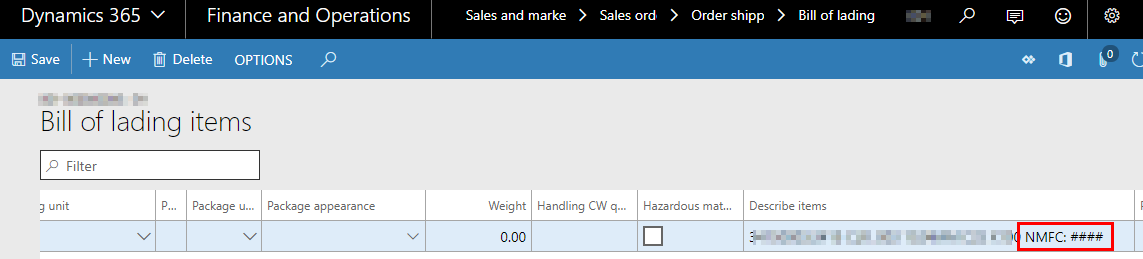 BOL Freight Class D365 Finance Operations And Dynamics AX Forum