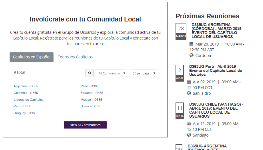 Involúcrate Lugares en Tu Comunidad D365UG - Involúcrate en Lugares Tu Comunidad