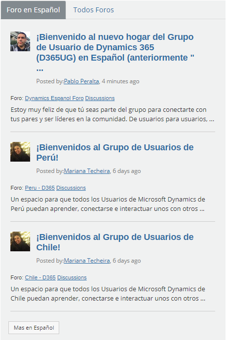 Foro en español D365UG - Foro en español