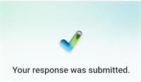 When you successfully submitted your answers you will see the green tick