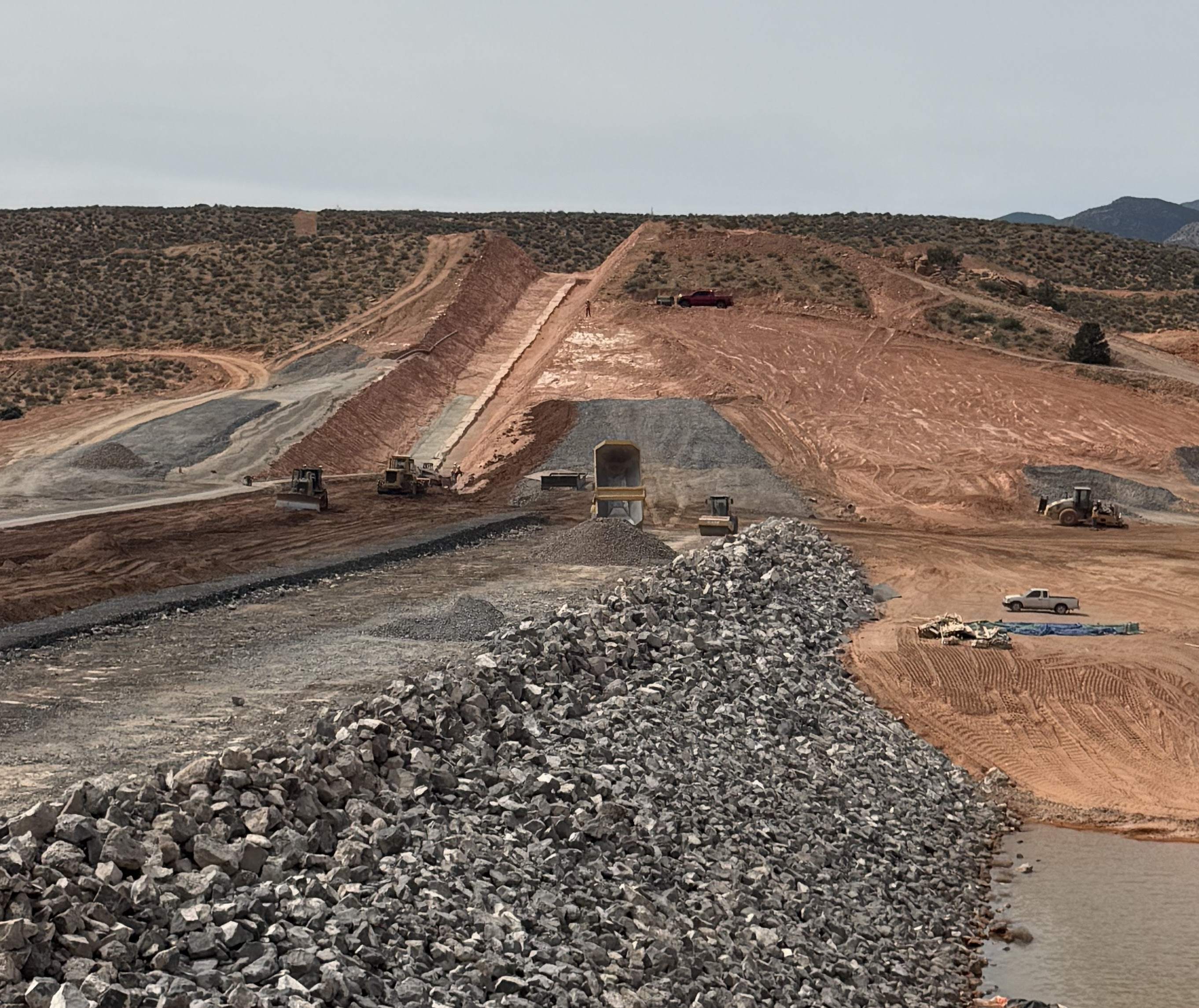 Construction at Chief Toquer Reservoir