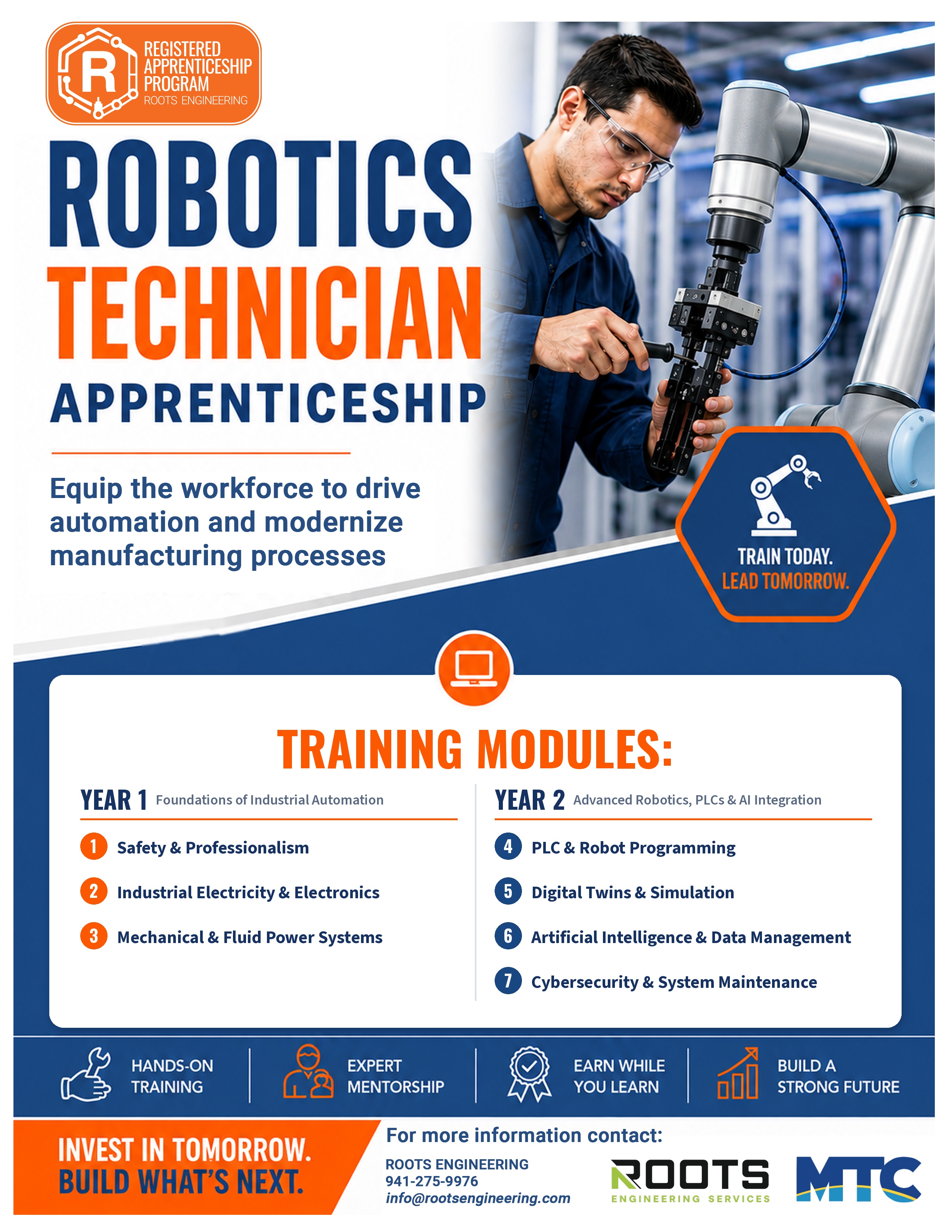 ROOTS Robotics Technician Apprenticeship flyer – click to open the PDF overview