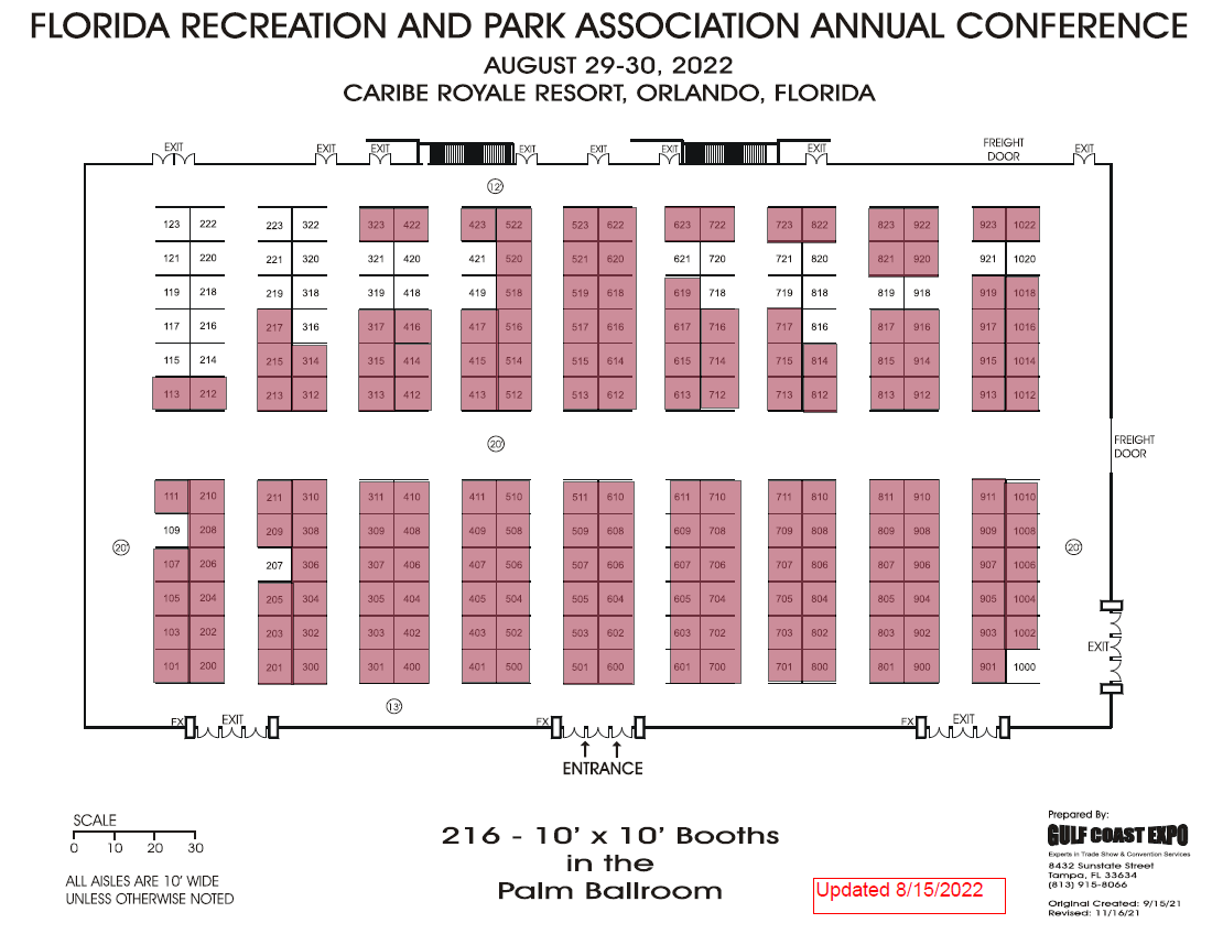 booths for the exhibit hall - squares