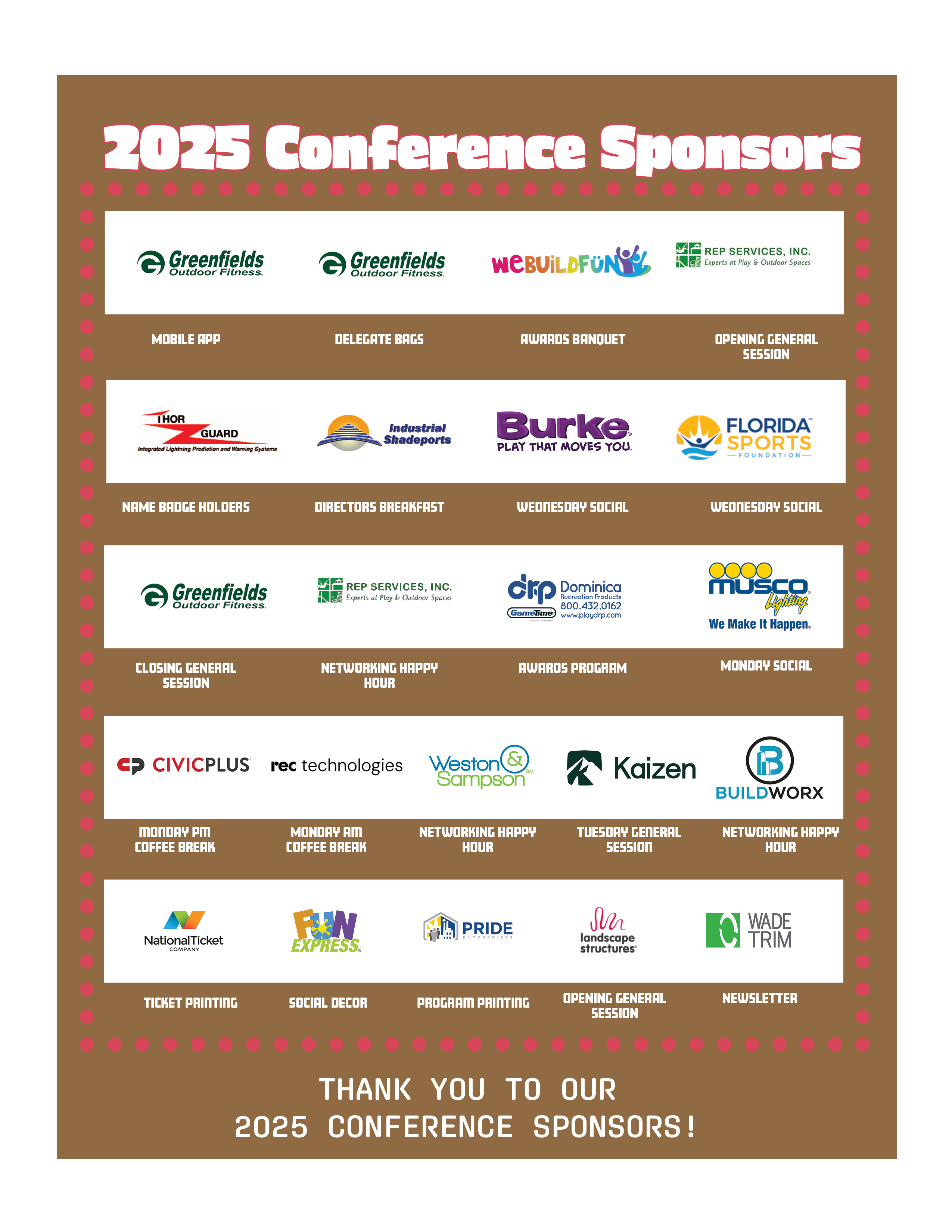 various sponsor logos