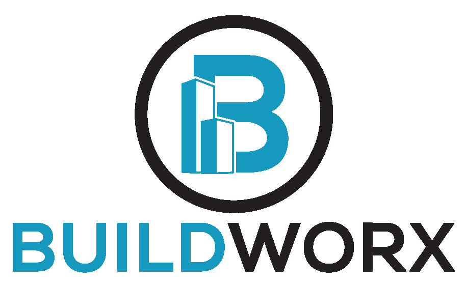 teal and black letter - buildworx