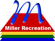 red, blue, yellow squares with Miller writing on top