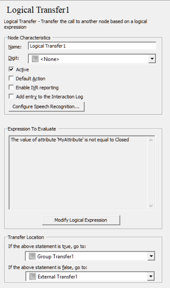 Logical Transfer Transfer based on attribute value