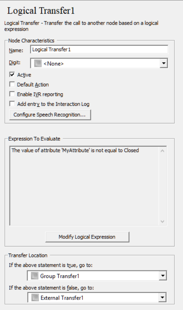 Transfer based on attribute value