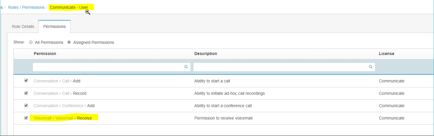 VoiceMail VM