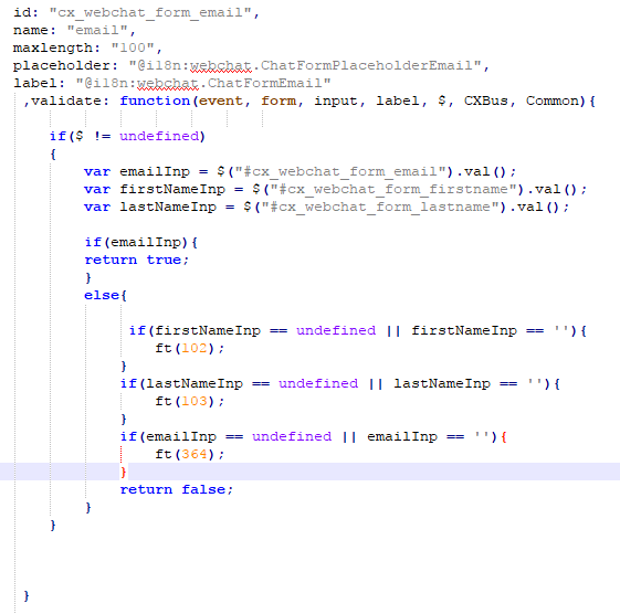 Add a validation for input email field