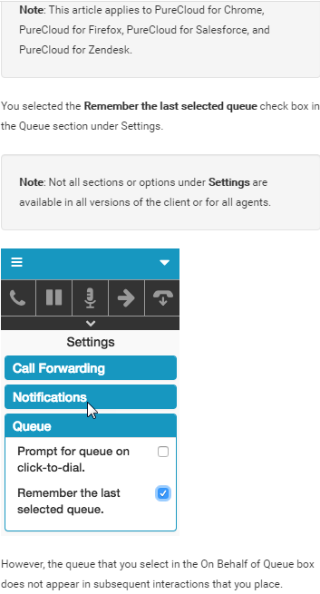 Snapshot of Genesys documentation