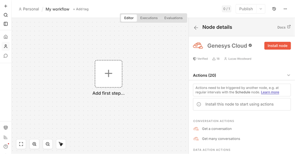 Integrate n8n workflows with Genesys Cloud | Genesys Cloud - Developer ...