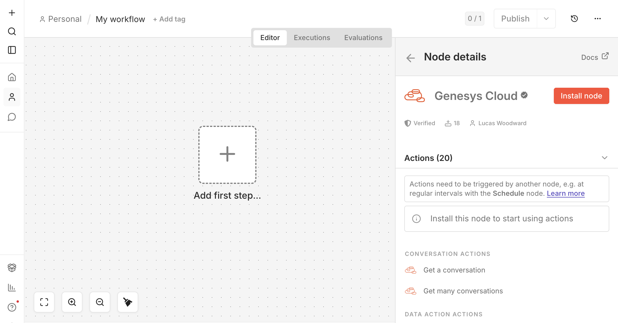Genesys Cloud community n8n node