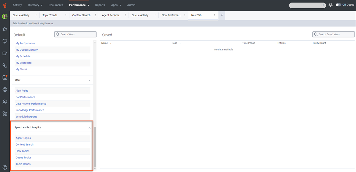 Speech & Text Analytics in Workspace