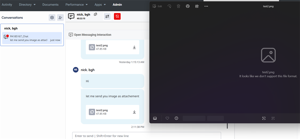 attachment won't open