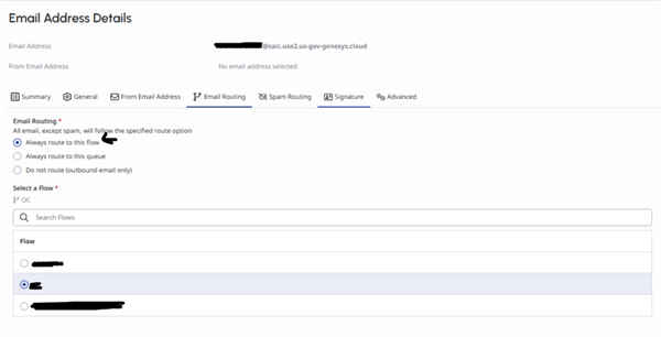 Inbound ACD email flow