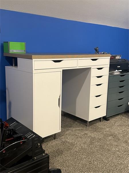Ikea hack together watch repair desk. 