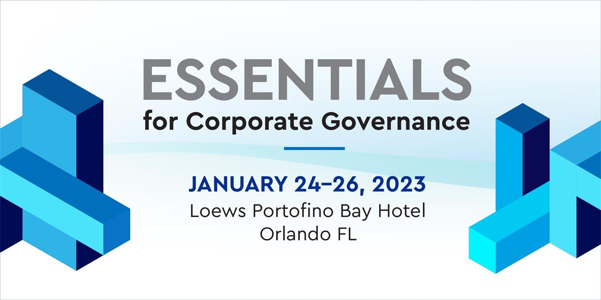 Society Of Corporate Secretaries And Governance Professionals 2023 ESSENTIALS - Society for Corporate Governance