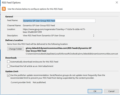 RSS Feed Folder