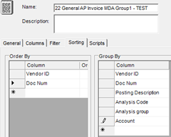 MDA Group grouping