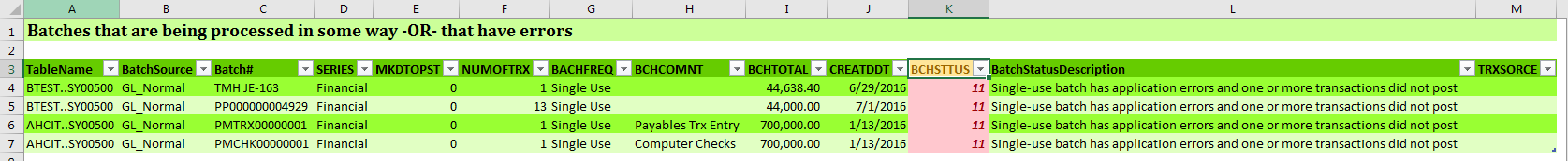 Active Batches screen shot Active Batches screen shot