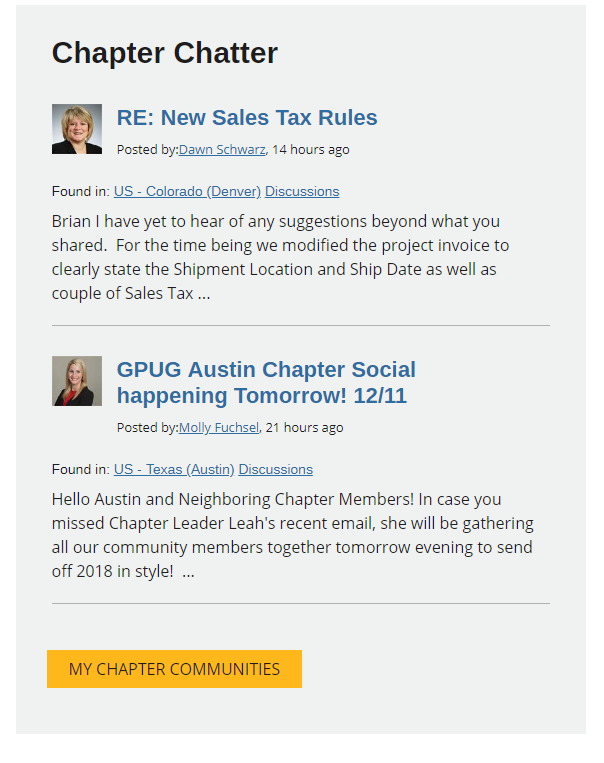 Chapter Chatter