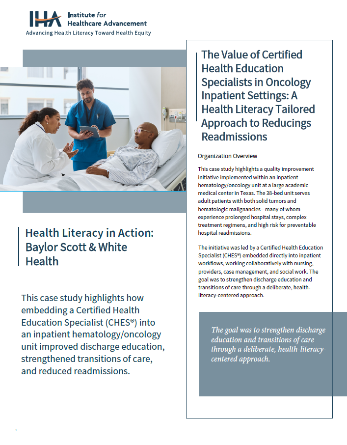 Health Literacy Solutions in Action